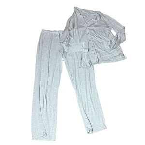 Nordstrom women’s med modal pajama set gray pants and long sleeve sleep lounge